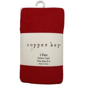 Copper Key Red Tights Size 2-4